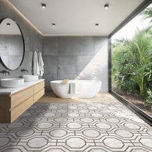 Kate Aurora Retro 12x12 Self Adhesive Vinyl Floor Tile - Octagon - 20 Tiles/20 sq. ft.