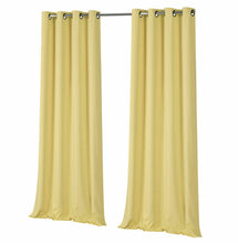 GoodGram 2 Pack: Hotel Thermal Grommet 100% Blackout Curtains - 52 in. W x 84 in. L, Monterey Yellow