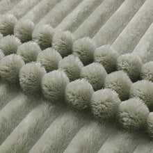 Kate Aurora Modern Lux Ultra Soft & Plush Ribbed Accent Throw Blanket - 50 in. W x 60 in. L - Sage