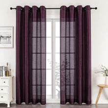 Kate Aurora Artisan Lightweight Transparent Faux Silk Sheer Grommet Single Curtain Panel - 52 in. W x 45 in. L, Purple