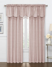 Kate Aurora 1 Piece Moroccan Sparkle Rod Pocket Semi Sheer Voile  Window Curtain Panel - Rose