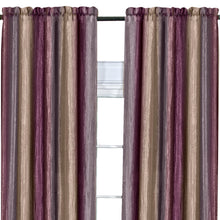 GoodGram Ombre Crushed Satin Sheer Single Window Curtains & Valances - 50 in. W x 63 in. L, Aubergine