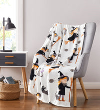 Kate Aurora Ultra Soft & Plush Halloween Friendly Witches & Bats Accent Throw Blanket Cover - 50 in. W x 70 in. L