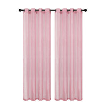 GoodGram Basic Home Grommet Top Sheer Single Window Curtain - 52 in. W x 84 in. L, Pink