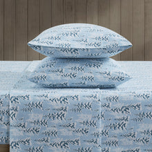 Kate Aurora Holiday Essentials Cozy Bed Collection Deep Pocket 100% Cotton Flannel Winter Blue Snowy Christmas Trees 4 Piece 