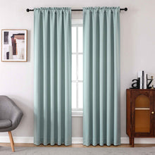 Kate Aurora Basic Drape Light Filtering Woven Jacquard Thermal Single Rod Pocket Window Curtain Panel - Spa