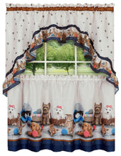 GoodGram Adorable Puppies & Kittens Kitchen Curtain Tier & Swag Set - 58 in. W x 24 in. L