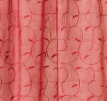 Kate Aurora Living Complete 4 Piece Linen Leaf Embroidered Complete Kitchen Curtain Set - 58 in. W x 36 in. L, Red