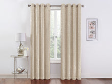 Kate Aurora 2 Piece Metallic Sparkle Thermal Grommet Blackout Curtain Panels