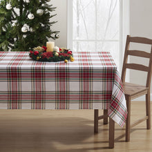 Kate Aurora Tis The Season Plaid Gingham Tartan 100% Cotton Fabric Classic Christmas Tablecloth