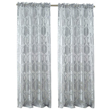 Kate Aurora Organza Sheer Milawi Complete 5 Piece Window Curtain Set - Grey/Silver