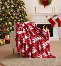 Kate Aurora Holiday Living Red Christmas Three Kings Plush Accent Throw Blanket - 50 in. W x 60 in. L