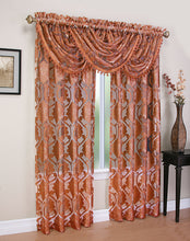 Kate Aurora Organza Sheer Milawi Complete 5 Piece Window Curtain Set