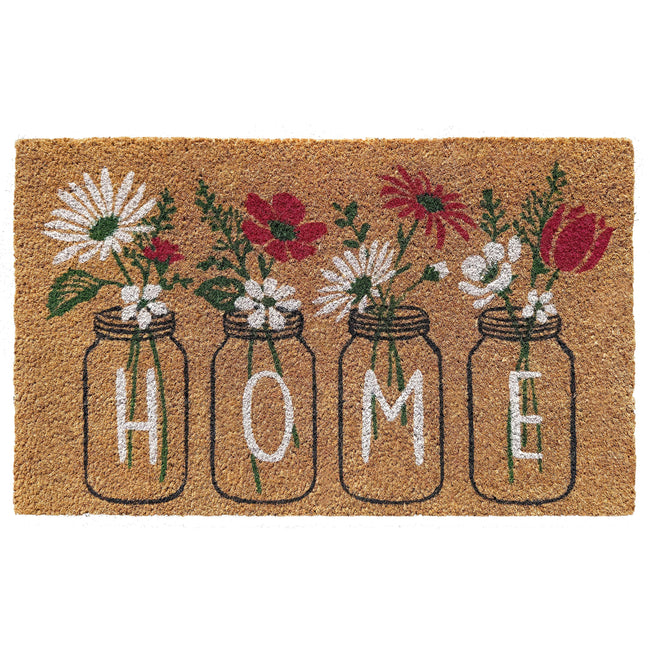 Kate Aurora Dainty Spring Bouquets Bristled Coir Outdoor Welcome Home Mat - 18"x30"