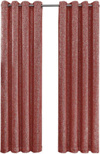 Kate Aurora 2 Piece Metallic Sparkle Thermal Grommet Blackout Curtain Panels - 52 in. W x 84 in. L, Spice