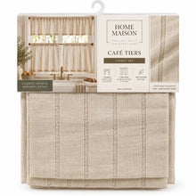 Kate Aurora Farmhouse Rustic Chic Complete 3 Piece Beige Cafe Kitchen Curtain Tier & Valance Set