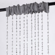 Kate Aurora Luxurious Jaeger Rod Pocket Acrylic Beaded Single Window Curtain Panel - 40 in. W x 84 in. L - Silver