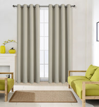 Kate Aurora 100% Hotel Blackout Thermal Insulated Grommet Curtains - 50 in. W x 45 in. L, Linen