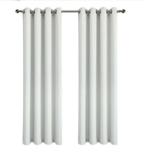 GoodGram 2 Pack: Hotel Thermal Grommet 100% Blackout Curtains - 52 in. W x 45 in. L, Monterey White