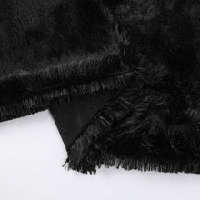 Kate Aurora Regal Luxe Oversized Ultra Soft & Fuzzy Lined Accent Throw Blanket - 50 in. W x 70 in. L - Black
