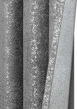 Kate Aurora 2 Piece Metallic Sparkle Thermal Grommet Blackout Curtain Panels - 52 in. W x 84 in. L, Gray