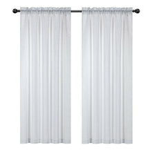 Kate Aurora 1 Piece Moroccan Sparkle Rod Pocket Semi Sheer Voile  Window Curtain Panel - White