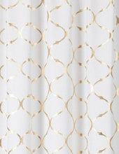 Kate Aurora Metallic Lattice Clover Ultra Luxurious Complete Kitchen Curtain Tier & Valance Window Curtains Set - 58 in. W x 