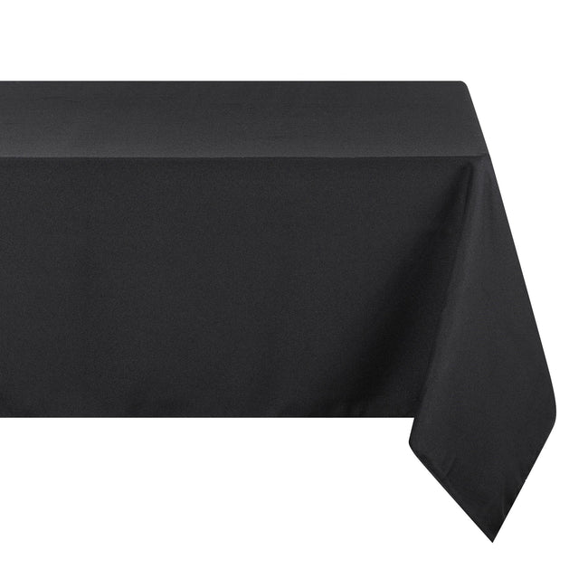 Kate Aurora Basics All Purpose Spill Proof Fabric Tablecloths - 60 in. W x 104 in. L (8-10 Chairs), Black