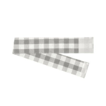 Kate Aurora Plaid Country Farmhouse French Door Curtain Panel With Matching Tieback - 25W x 40L, Gray