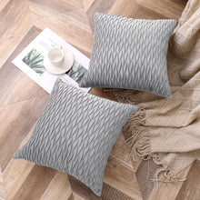 Kate Aurora Overfilled Crushed Velvet 1 Piece Zippered Christmas Accent Throw Pillow - 18" x 18" - Gray