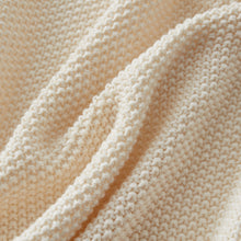 Kate Aurora Vermont Impressions Cable Knit Accent Throw Blanket - 50 in. W x 60 in. L - Ivory Beige