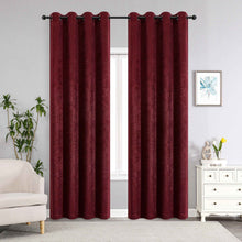 Kate Aurora Costanza 2 Piece Room Darkening Grommet Top Textured Window Curtain Panels - Burgundy