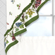 Kate Aurora Napa Valley 3 Piece Rod Pocket Cafe Kitchen Curtain Tier & Swag Set - 24 in. Long