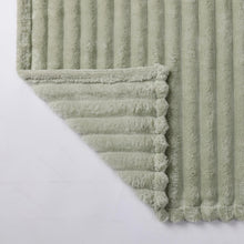 Kate Aurora Modern Lux Ultra Soft & Plush Ribbed Accent Throw Blanket - 50 in. W x 60 in. L - Sage