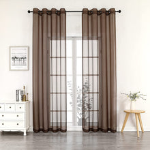 GoodGram Montauk Accents 2 Piece Grommet Top Summery Sheer Voile Window Curtain Panels For Extra Long & Taller Windows - 90 i
