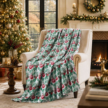 Kate Aurora Holiday Living Holly Pines Christmas Tree & Oraments Accent Throw Blanket - 50 in. W x 60 in. L