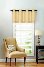 Kate Aurora Oversized Grommet Top Solid Color Window Valance - 50 in. W x 18 in. L, Monroe Gold
