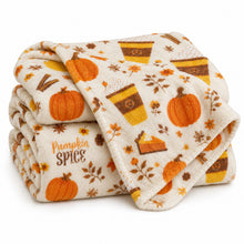 Kate Aurora Autumn Harvest Pumpkin Spice Lattes Ultra Soft & Plush Oversized Accent Throw Blanket