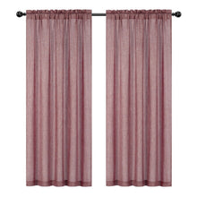 Kate Aurora 1 Piece Moroccan Sparkle Rod Pocket Semi Sheer Voile  Window Curtain Panel - Burgundy