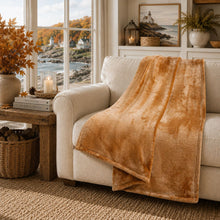 Kate Aurora Ultra Lux Oversized Heavyweight Pumpkin Spice Accent Throw Blanket - 50"x70"