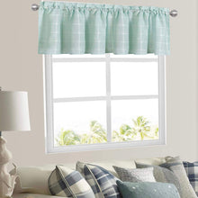 Kate Aurora 3 Piece Claire Embroidered Cafe Rod Pocket Kitchen Curtain Tier & Valance Set - Aqua