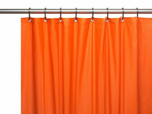 Kate Aurora Hotel Heavy Duty 10 Gauge Vinyl Shower Curtain Liners - Pumpkin Orange 72" x 72" Standard Shower Curtain Liner