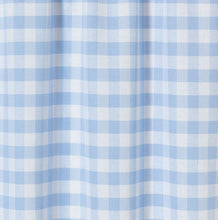Kate Aurora Country Farmhouse Living Blue Plaid Gingham 3 Pc Kitchen Curtain Tier And Valance Set - 56 in. W x 36 in. L
