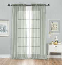 Kate Aurora Living 2 Pack Basic Home Rod Pocket Sheer Voile Window Curtains - 52in. W x 84in. L, Silver