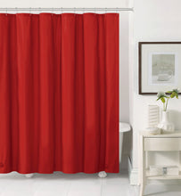 Kate Aurora 3 Pack Non-Toxic Chlorine Free PEVA Lightweight Vinyl Shower Curtain Liner - Standard Size - Red