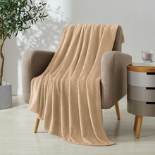 Kate Aurora Ultra Soft & Plush Modern Ogee Fleece Throw Blanket Covers - 50 in. W x 60 in. L - Taupe
