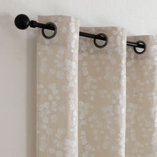 Kate Aurora 2 Piece Pastel Florinda Floral Grommet Top Window Curtain Panels - 84 in. Long - Beige