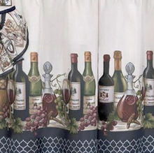 GoodGram French Chateau Complete Rod Pocket 3 Piece Cottage Kitchen Curtain Set - 58 in. W x 24 in. L
