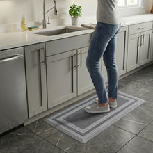 Kate Aurora Ultra Lux Oversized Anti Fatigue Bordered Kitchen Mat With Beveled Edges - 20 in. W x 39 in. L