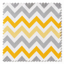 Kate Aurora 100% Cotton Modern Chevron Fabric Shower Curtain - Standard Size - Yellow